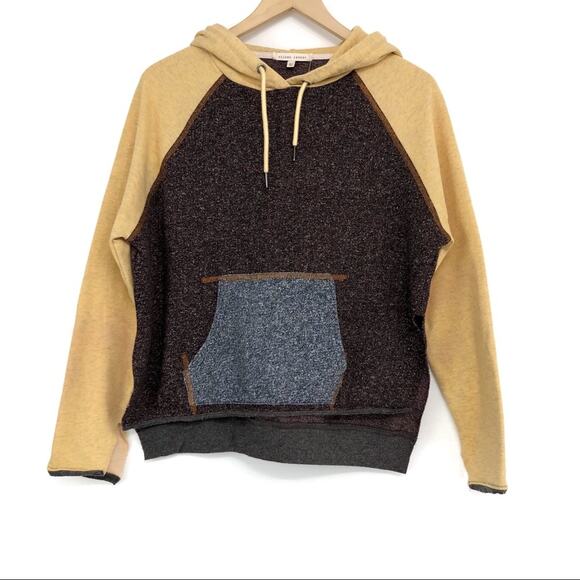 GILDED INTENT Color Blocked Hooded Sweatshirt XS - Picture 1 of 10